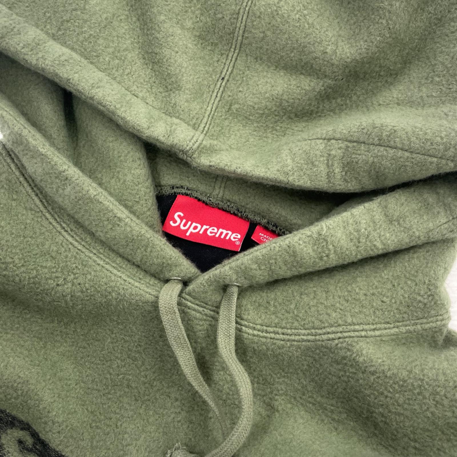 パーカー 23SS Inside Out Box Logo Hooded 緑 (L) L グリーン