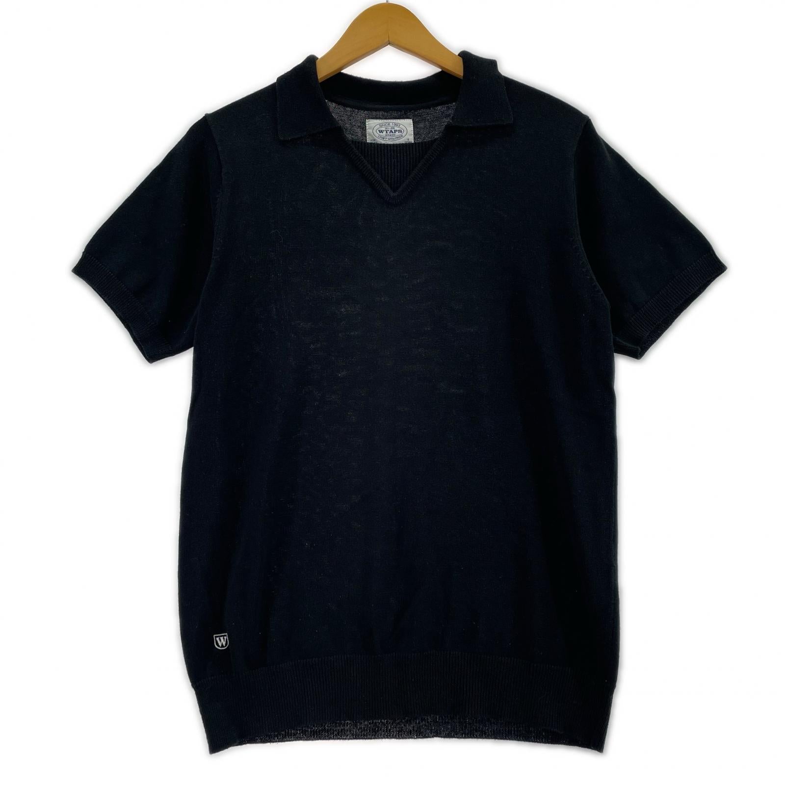 ポロシャツ WTAPS ニットポロシャツ 黒 (S) S ブラック