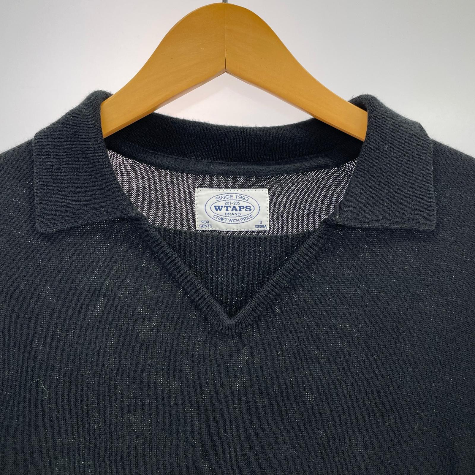 ポロシャツ WTAPS ニットポロシャツ 黒 (S) S ブラック