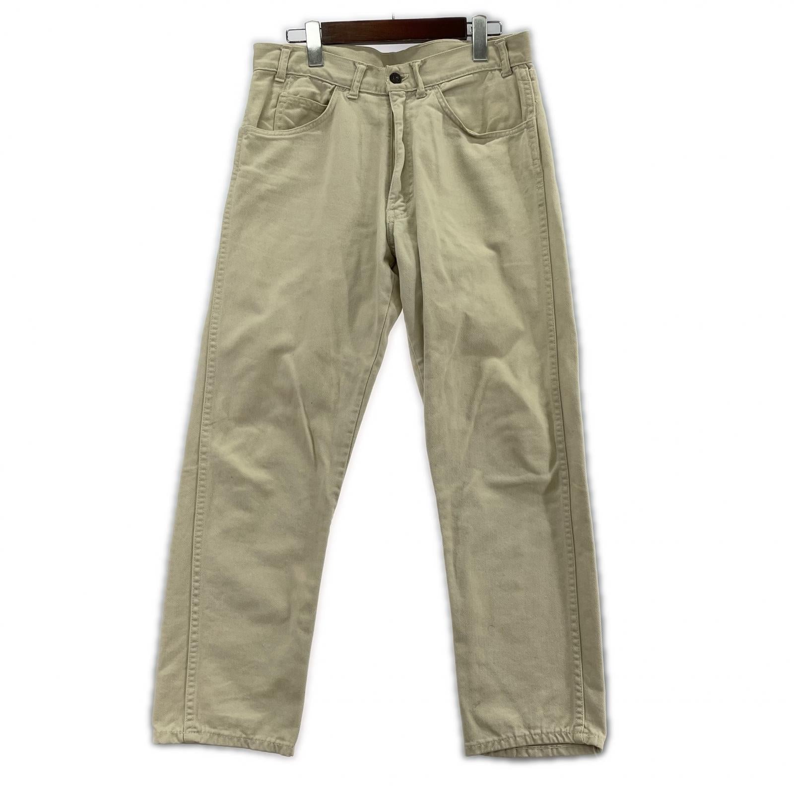 パンツ Levi's 518 BIGE 裏ボタンM 白タブ 42TALON ベージュ ホワイト