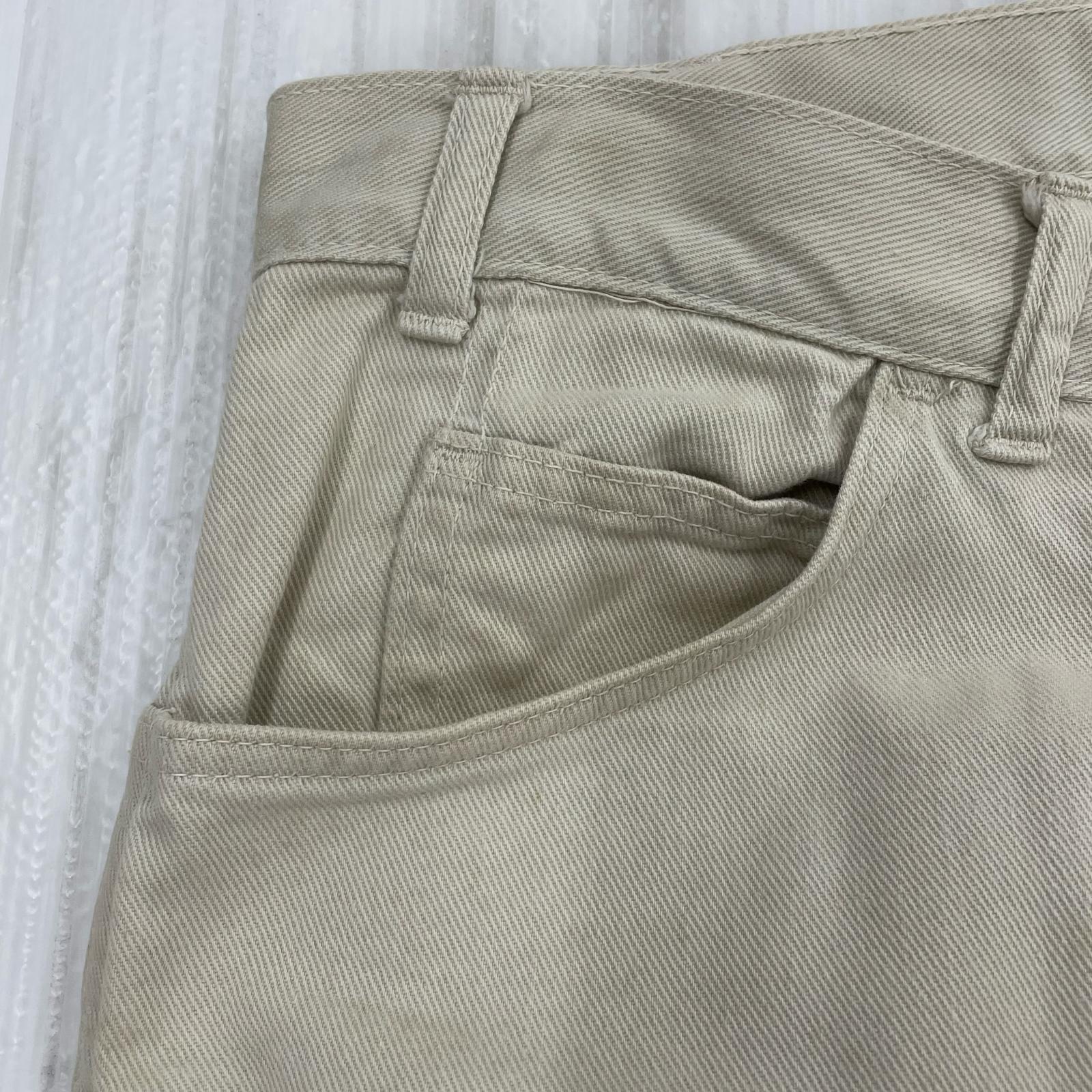 パンツ Levi's 518 BIGE 裏ボタンM 白タブ 42TALON ベージュ ホワイト