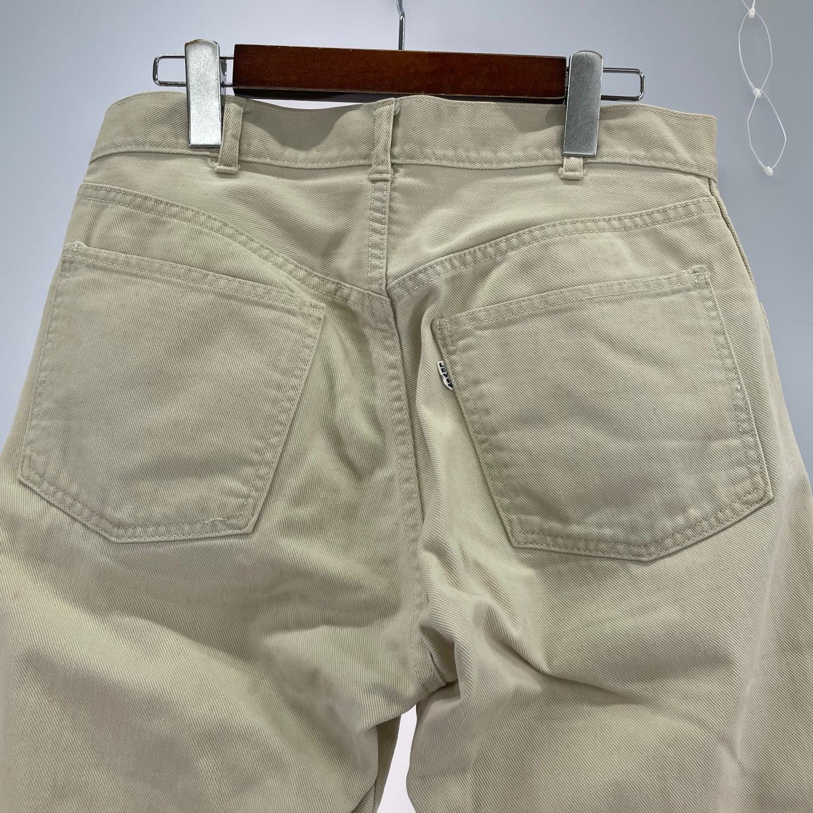 パンツ Levi's 518 BIGE 裏ボタンM 白タブ 42TALON ベージュ ホワイト