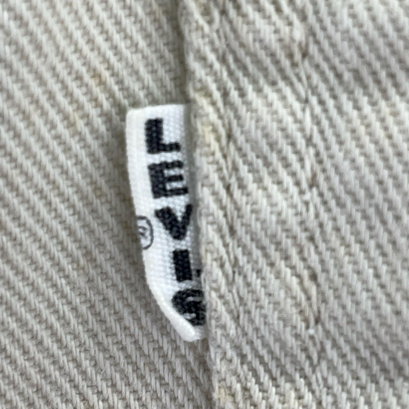 パンツ Levi's 518 BIGE 裏ボタンM 白タブ 42TALON ベージュ ホワイト