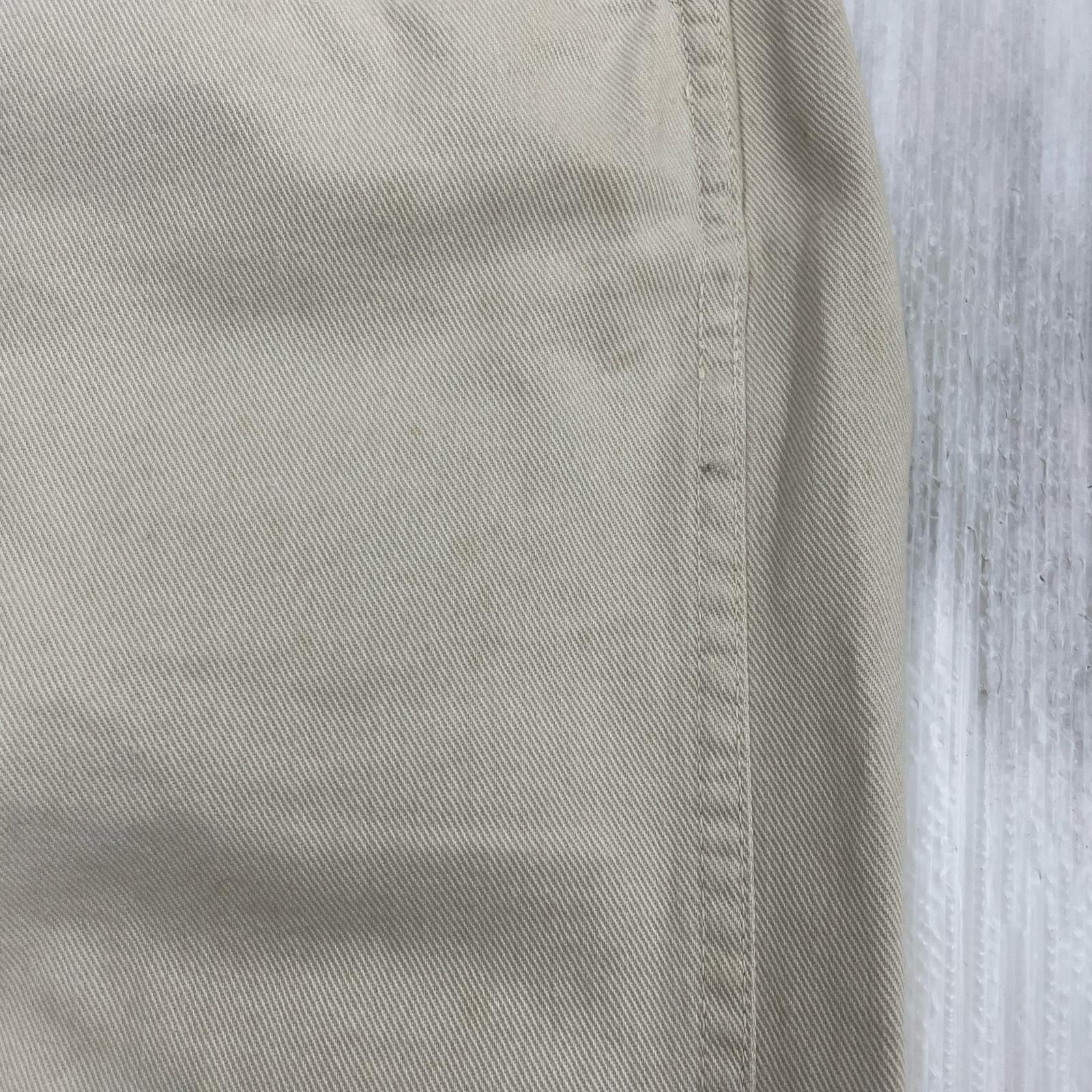 パンツ Levi's 518 BIGE 裏ボタンM 白タブ 42TALON ベージュ ホワイト