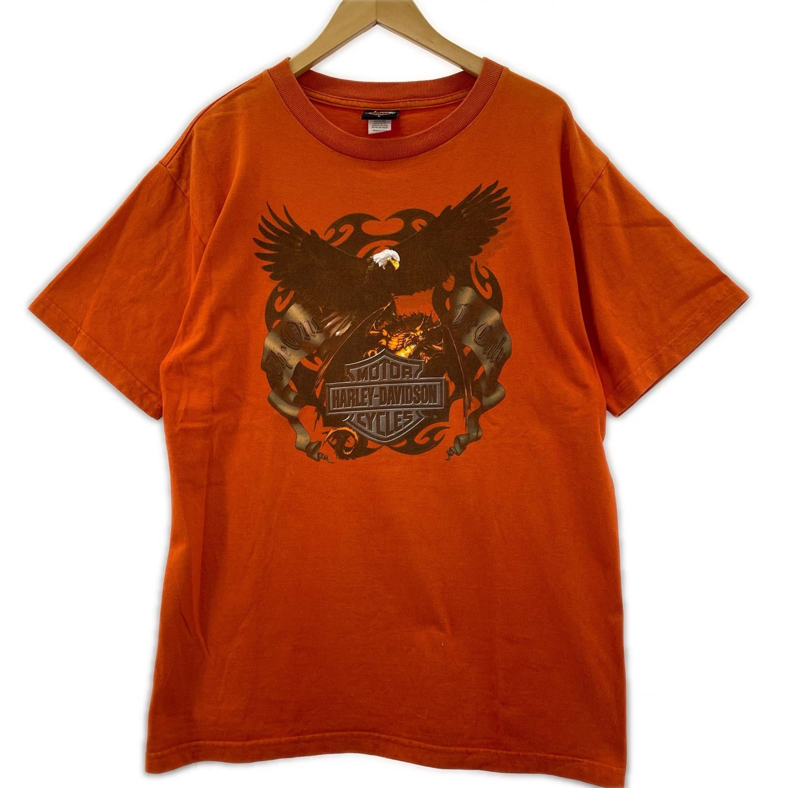 半袖Ｔシャツ USA製/イーグル/オレンジ L オレンジ