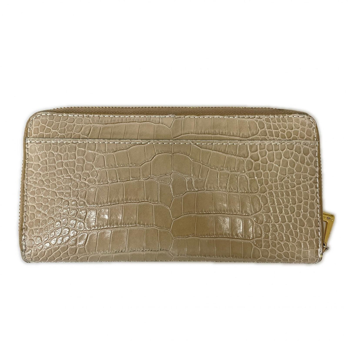 長財布 TUSCANIA クロコレザー 財布 ベージュ ベージュ