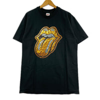 半袖Ｔシャツ 90s anvilボディ Rolling Stones BRIDGE TO BABYLON TOUR 黒 (L) L ブラック