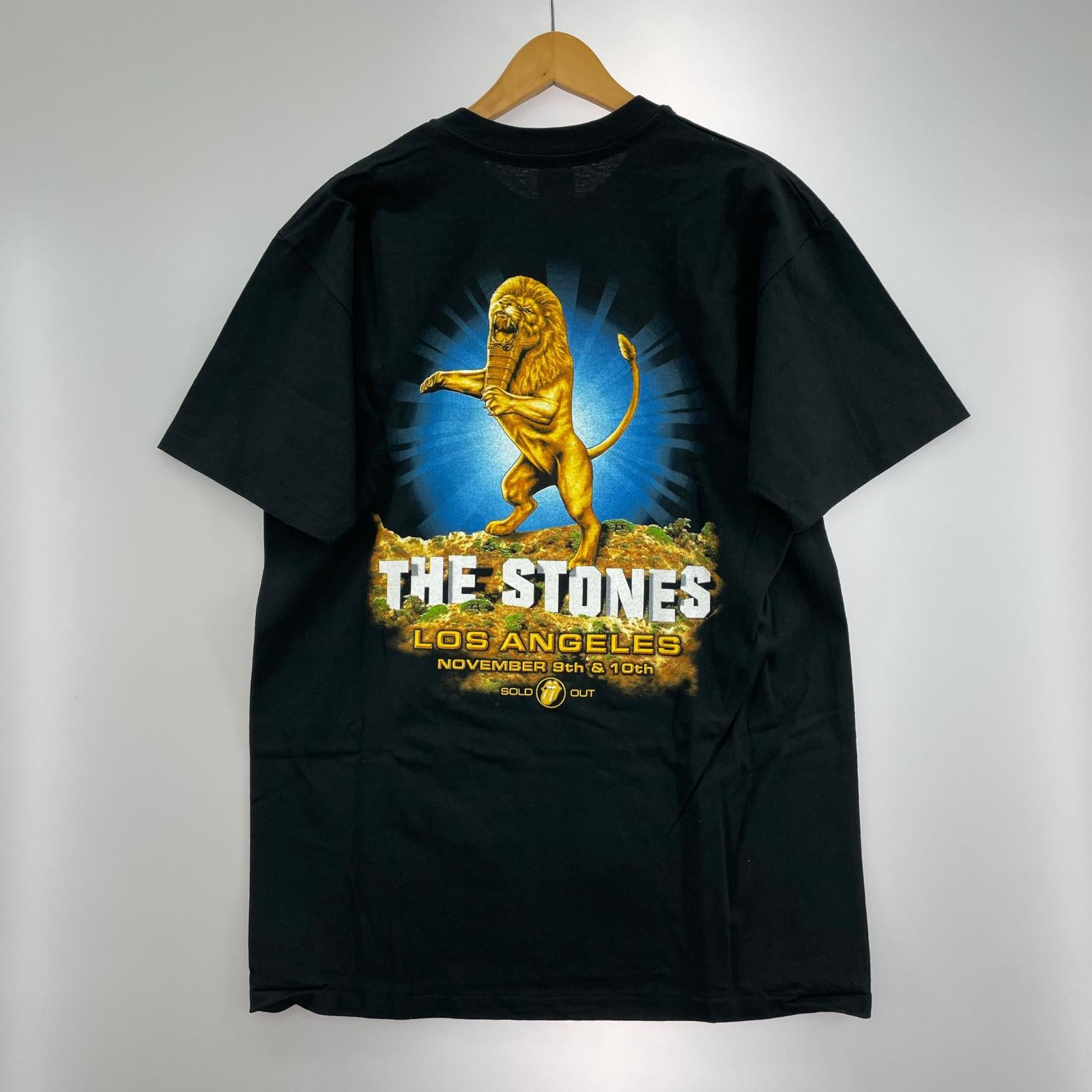 半袖Ｔシャツ 90s anvilボディ Rolling Stones BRIDGE TO BABYLON TOUR 黒 (L) L ブラック