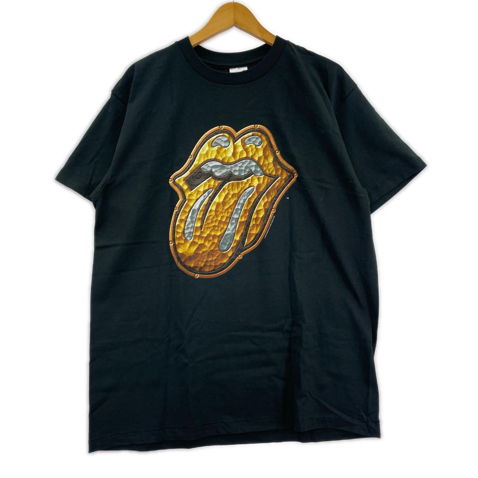半袖Ｔシャツ 90s anvilボディ Rolling Stones BRIDGE TO BABYLON TOUR 黒 (L) L ブラック
