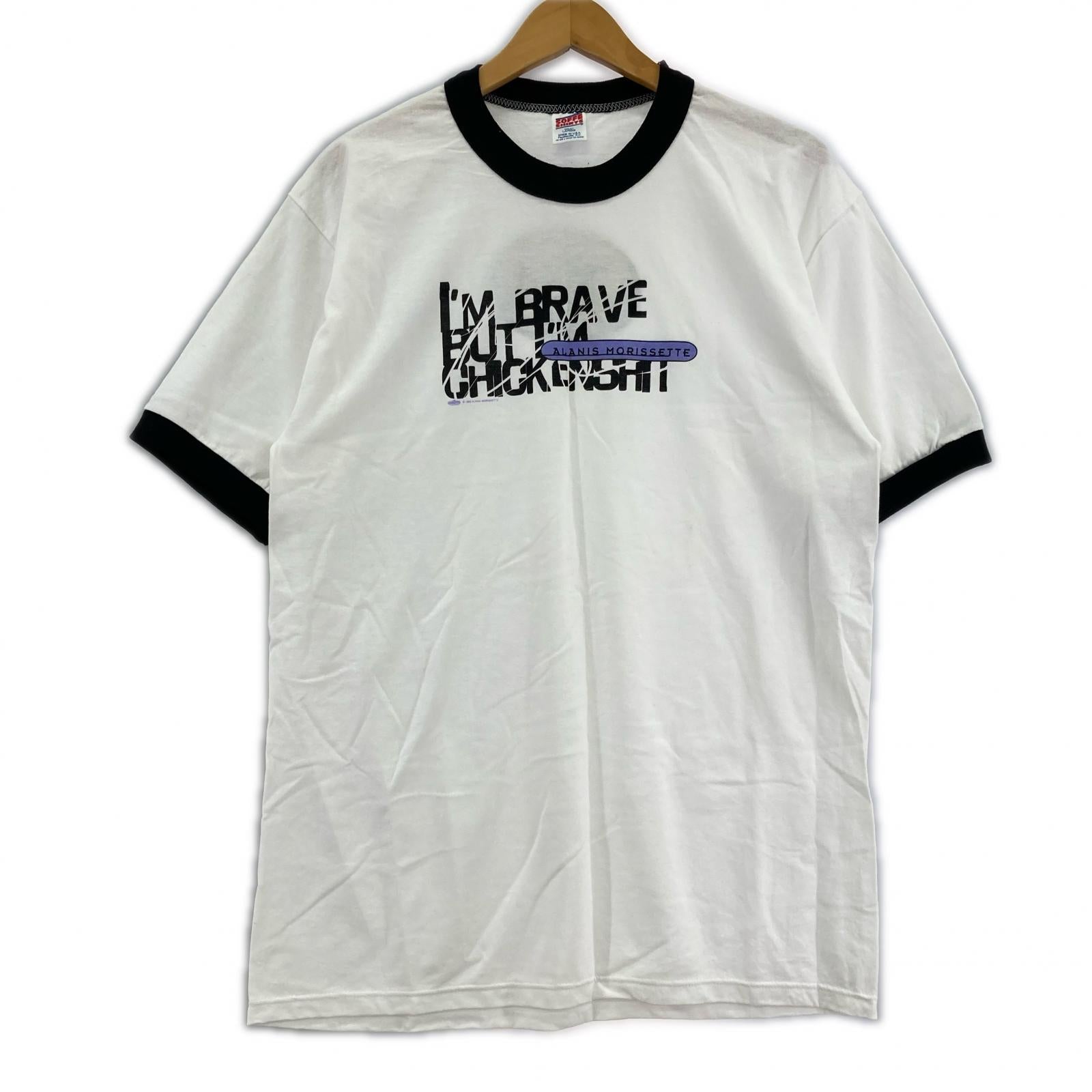 半袖Ｔシャツ アラニスモリセット リンガーtee 1995 L ホワイト