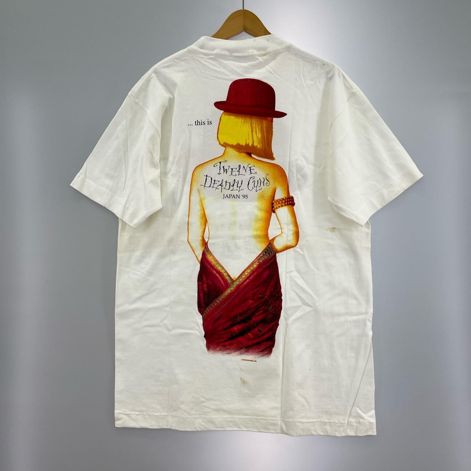 半袖Ｔシャツ 90s Tour Champボディ CYNDI LAUPER TWELVE DEADLY CYNS 白 (L) L ホワイト