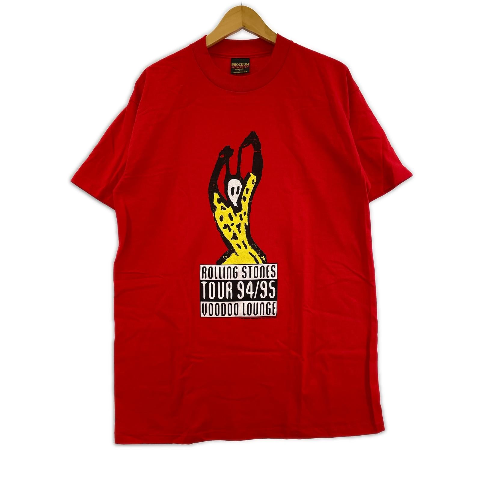 半袖Ｔシャツ 90s BROCKUMボディ The Rolling Stones Voodoo Lounge Tour 赤 (L) L レッド