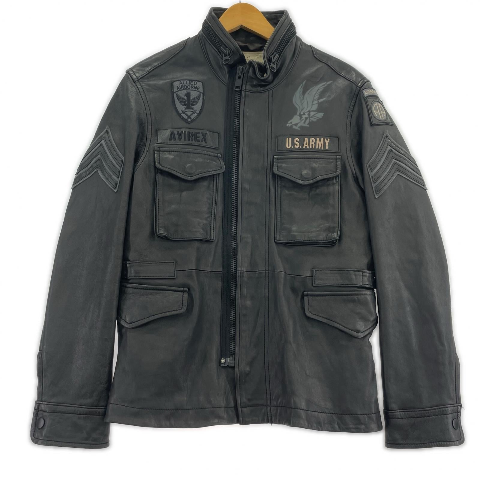 ジャケット M-65 ラムレザージャケット 6161069 M ブラック