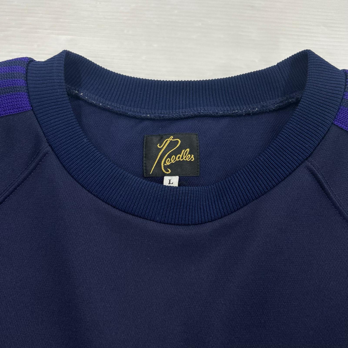 スウェット TRACK CREW NECK SHIRT L パープル