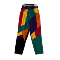 パンツ 90s クレイジーパターンコーデュロイパンツ W27 29 マルチカラー