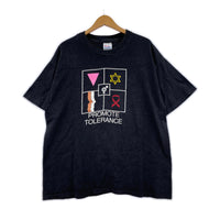 半袖Ｔシャツ 90s HANES PROMOTE TOLERANCE 黒 (XL) ブラック