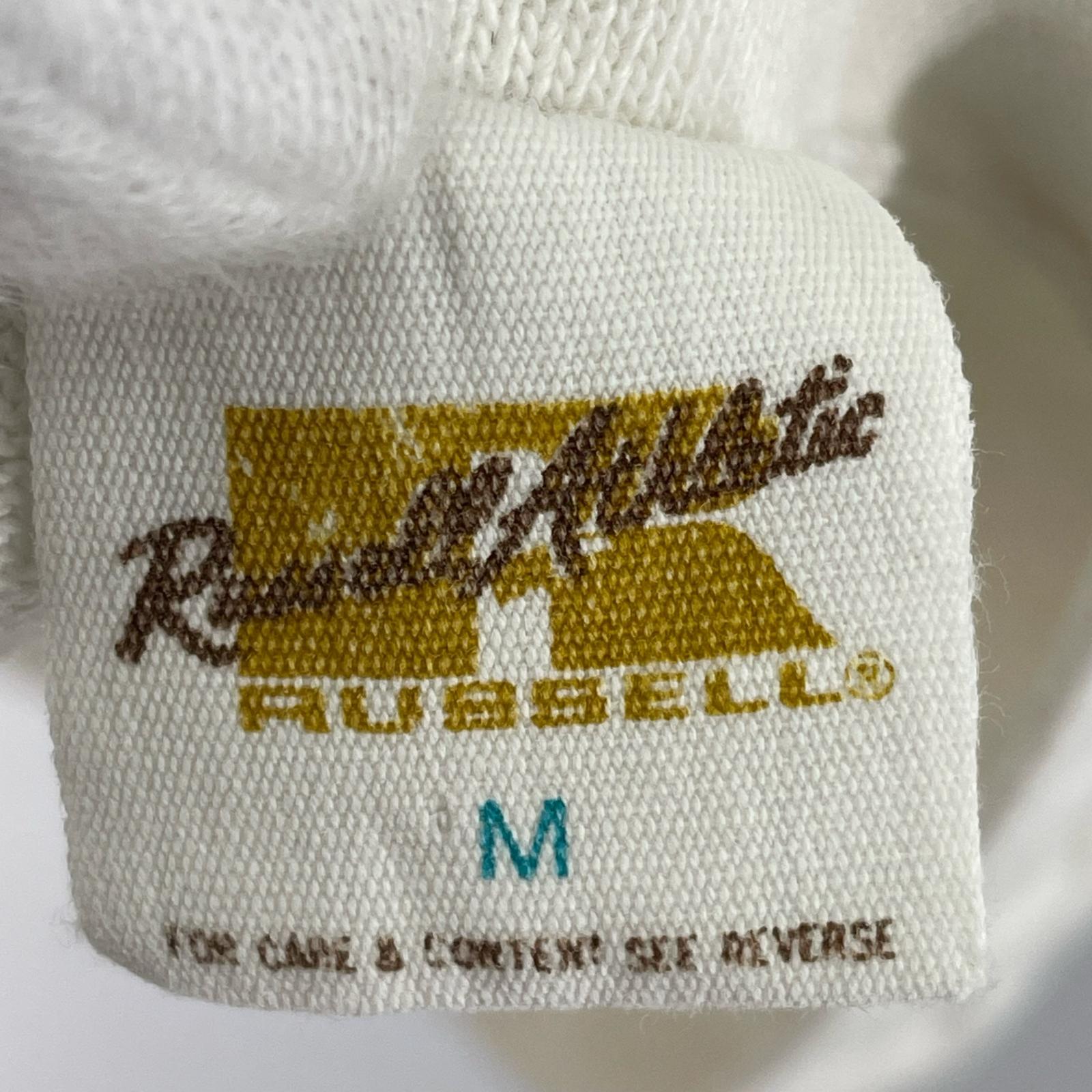 スウェット RUSSELL ATHLETIC 金タグ ラバープリント スウェット 白 (M) M ホワイト