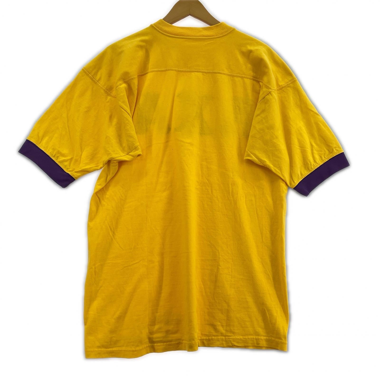 半袖Ｔシャツ RUSSELL ATHLETIC 金タグ フットボールT 黄 (L) イエロー