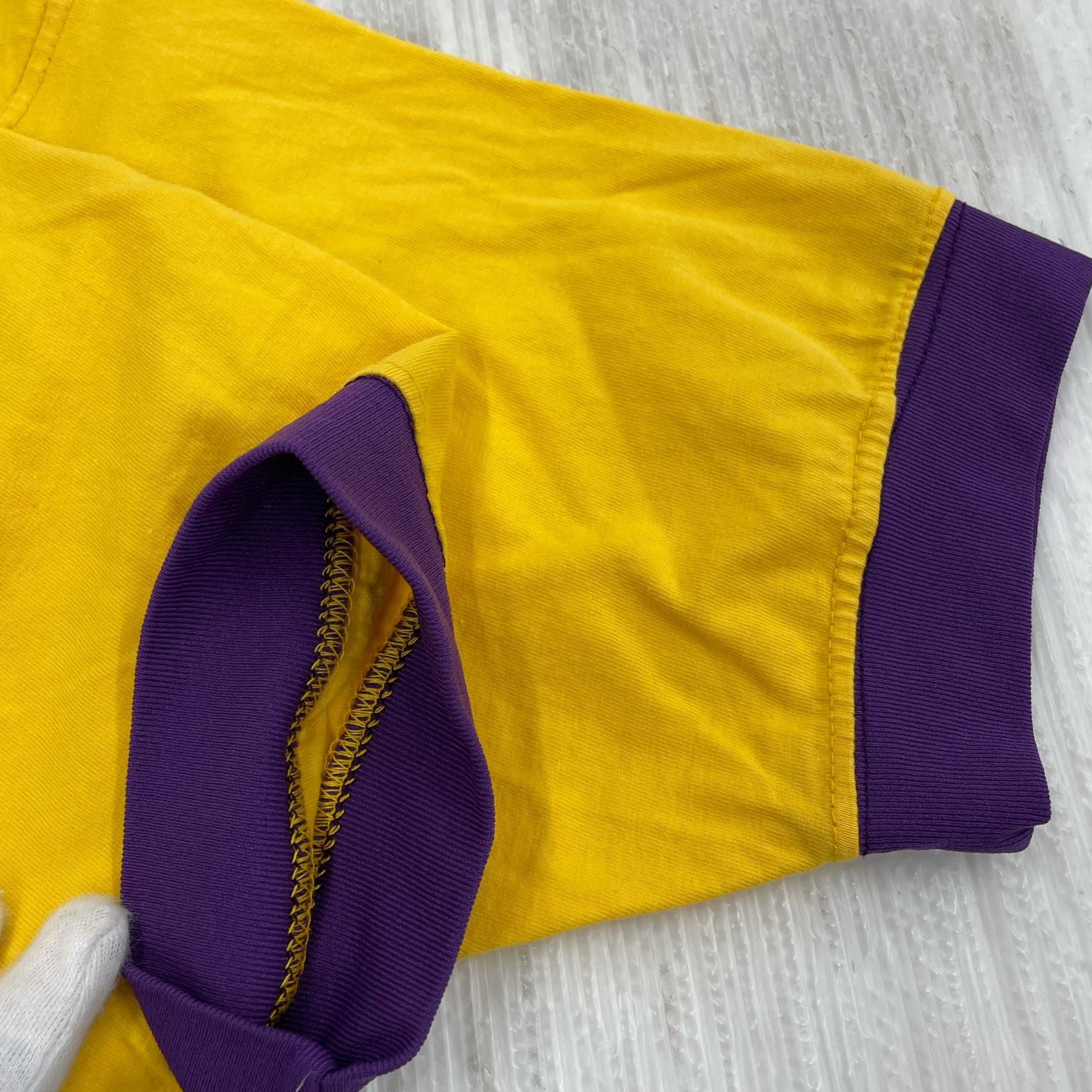 半袖Ｔシャツ RUSSELL ATHLETIC 金タグ フットボールT 黄 (L) イエロー