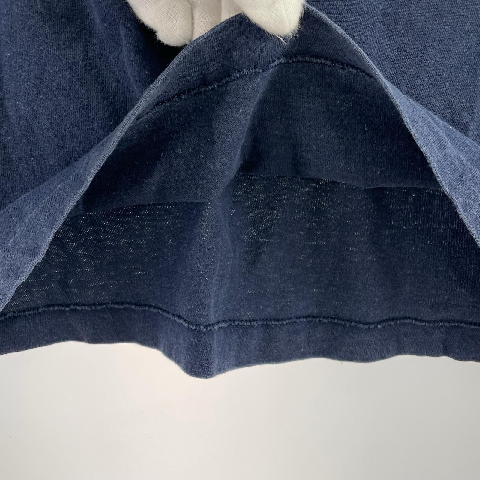 半袖Ｔシャツ Champion バータグ ラバープリント S/STee 紺 (M) M