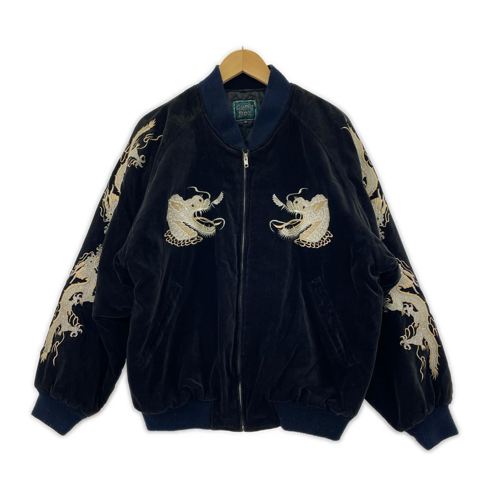 ブルゾン grove box 別珍スカジャン　M M ブラック