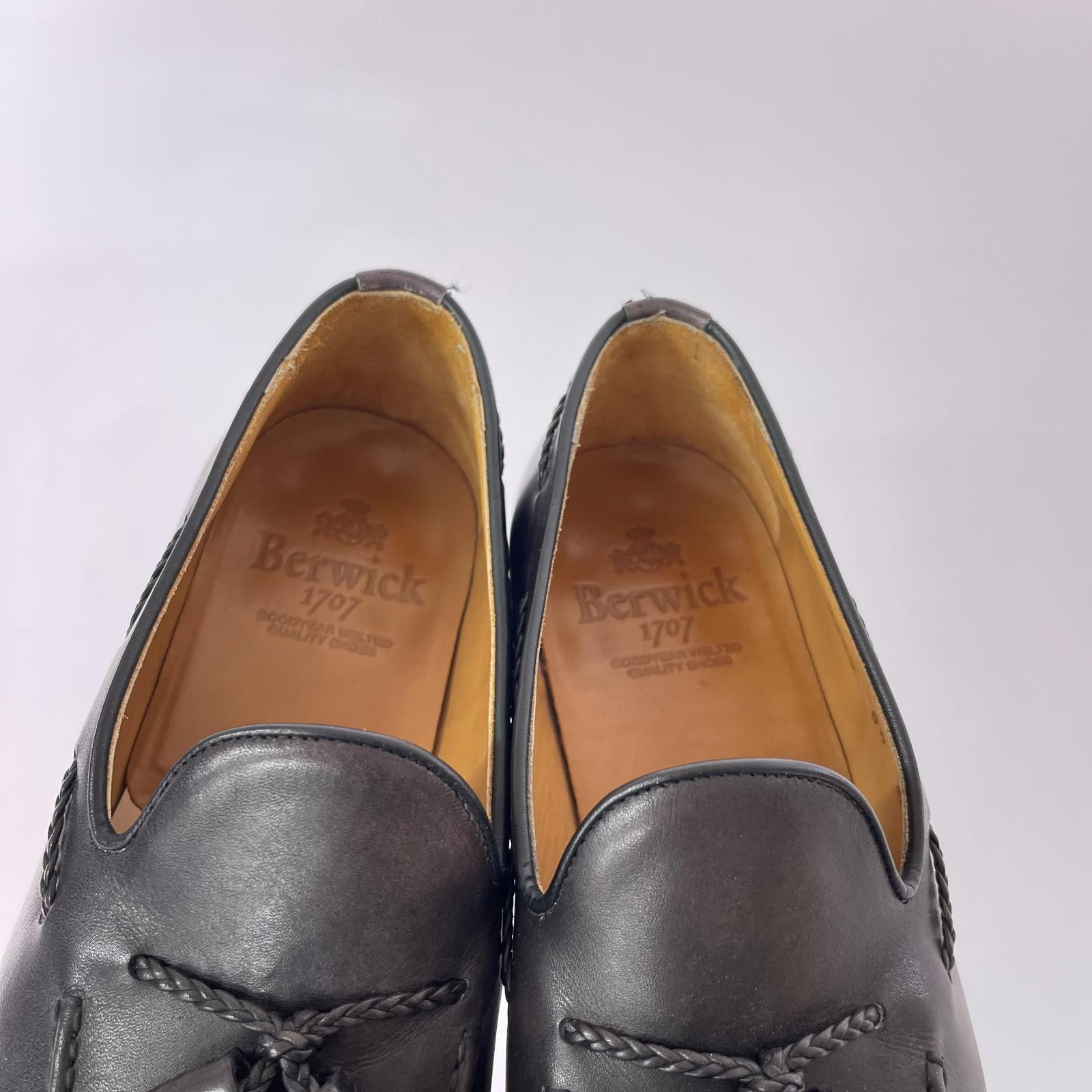 シューズ Berwick 4340 タッセルローファー 黒 5 1/2 ブラック