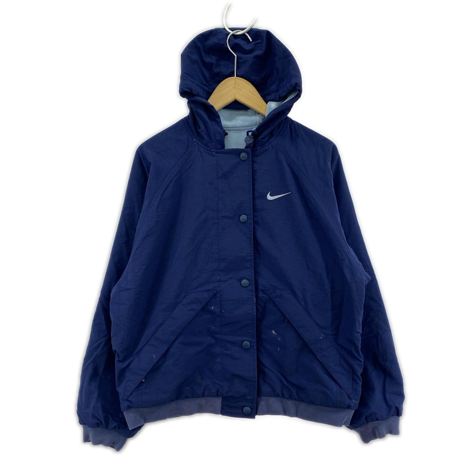 ジャケット 00s シバーシブルナイロンフーディージャケット ブルー S