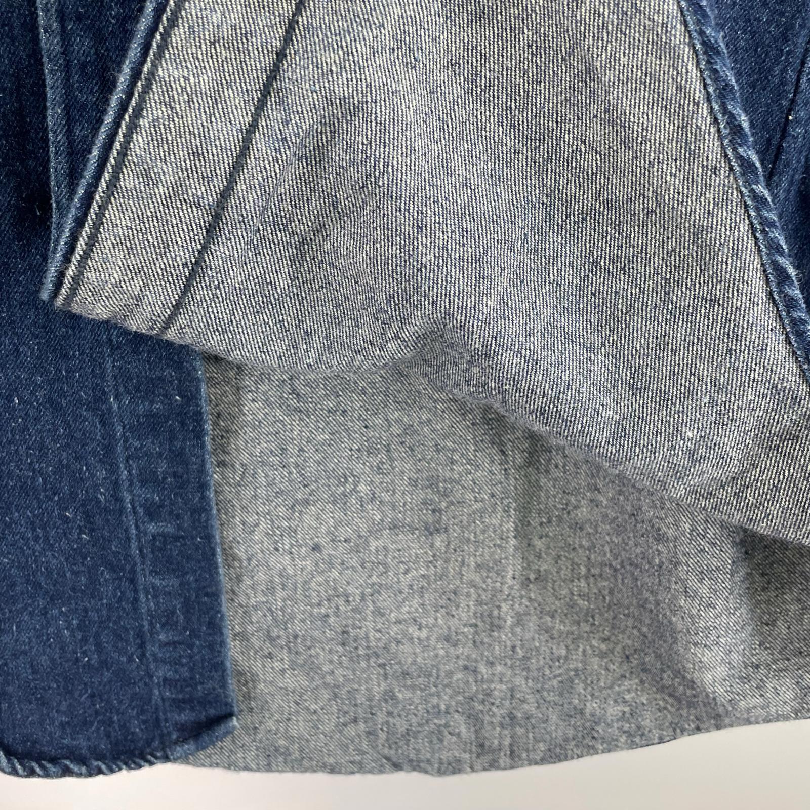 長袖シャツ 80s-90s L/S デニムシャツ(S) 濃紺インディゴ S
