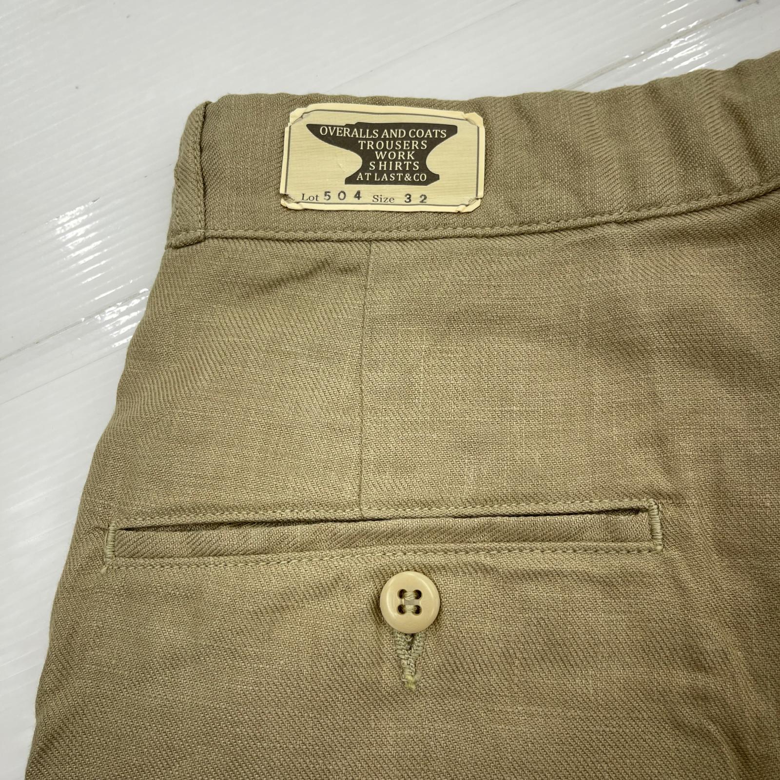 パンツ ATLAST＆CO LOT504 WORK TROUSERS 32