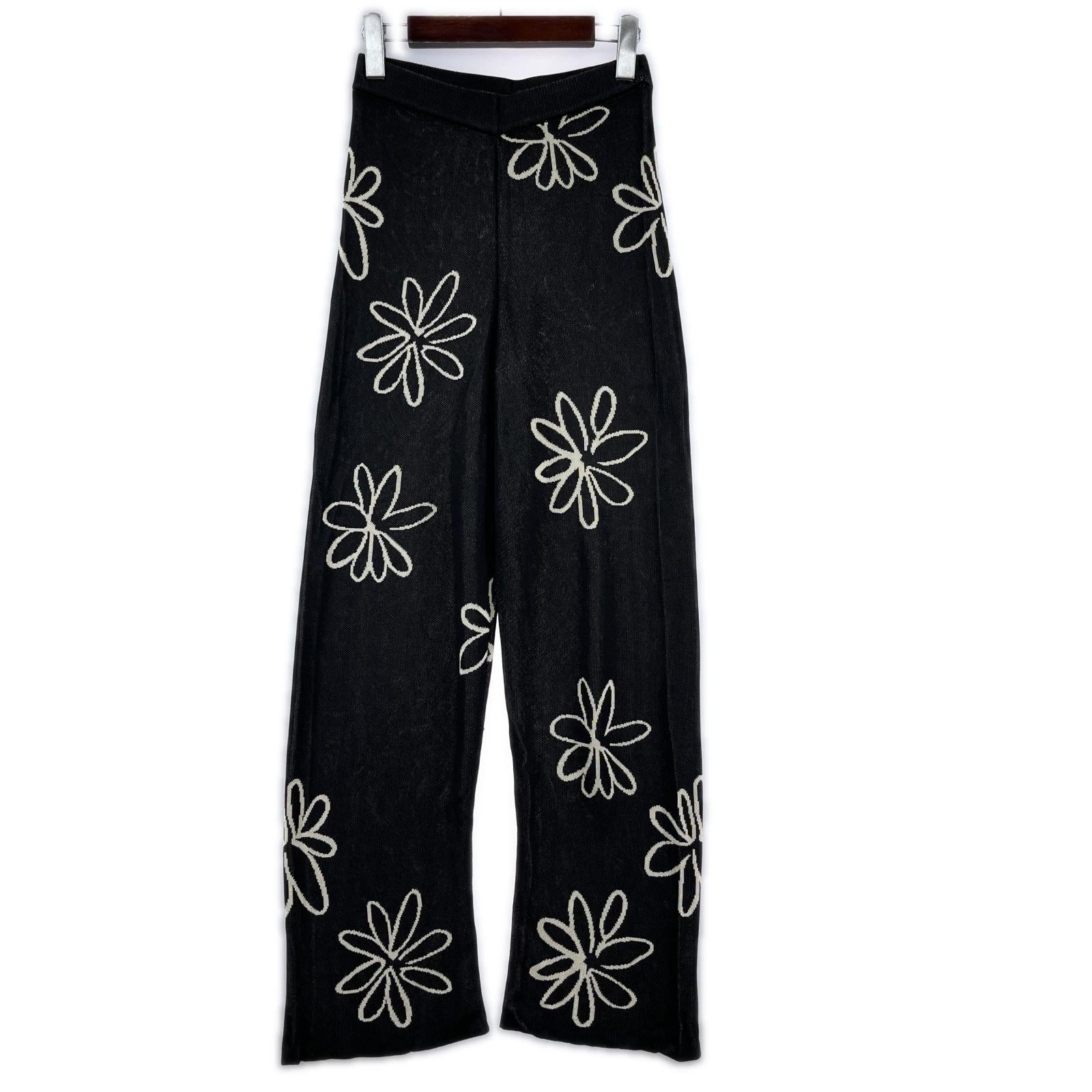 パンツ palomawool Floral Print Wide Leg Pants S S