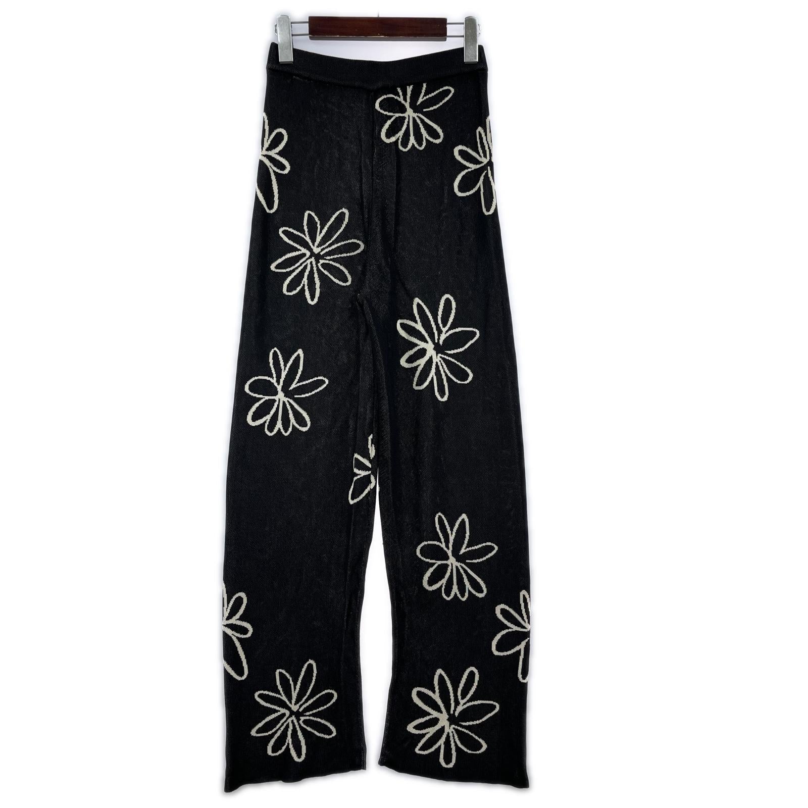パンツ palomawool Floral Print Wide Leg Pants S S