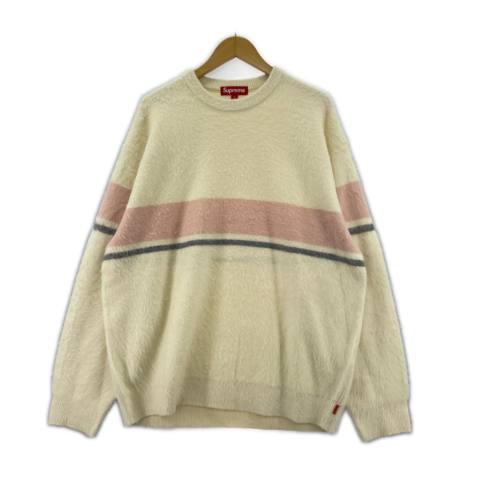 ニット 25AW BRUSHED STRIPE SWEATER ベージュ L L ベージュ