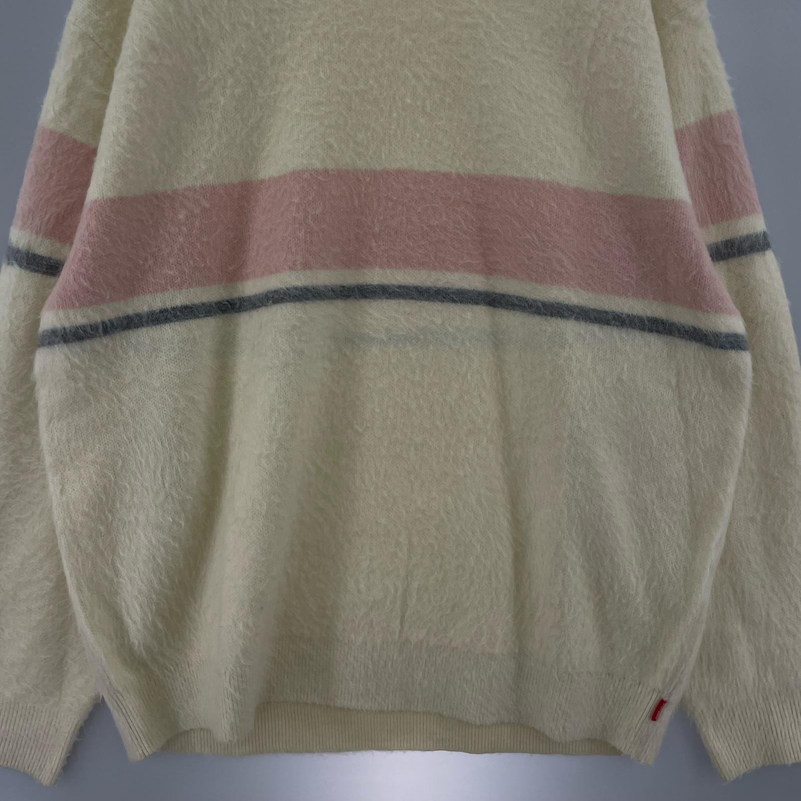 ニット 25AW BRUSHED STRIPE SWEATER ベージュ L L ベージュ