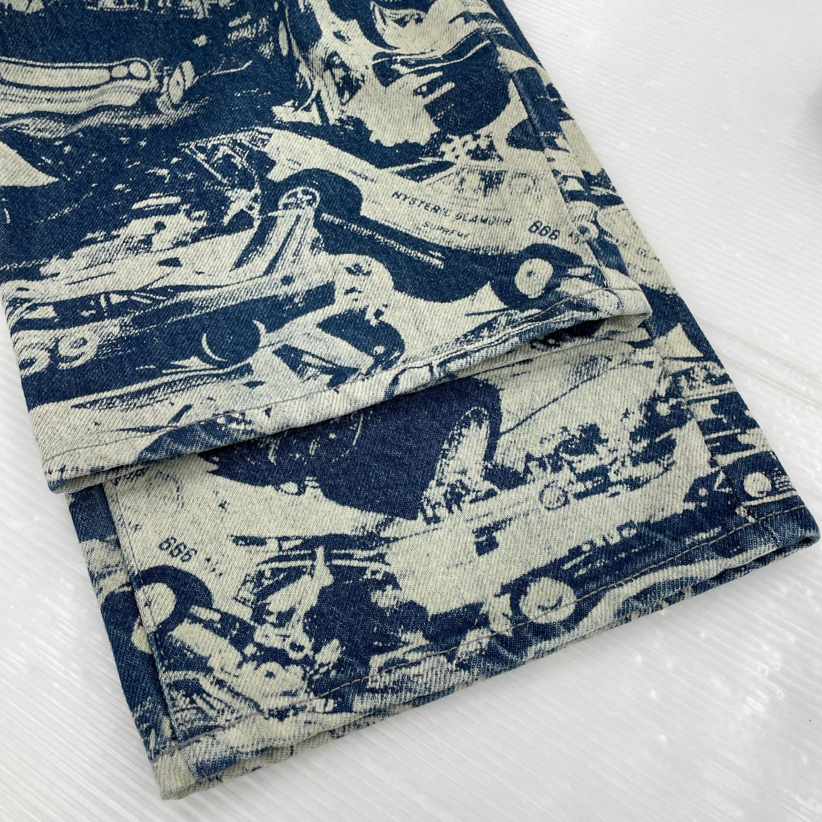 デニムパンツ ×HYSTERIC GLAMOUR CARS BAGGY JEANS 30 ブルー