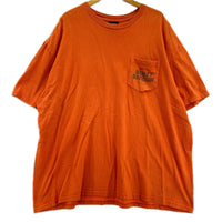 半袖Ｔシャツ 胸ポケ バックプリント オレンジ (2XL) オレンジ