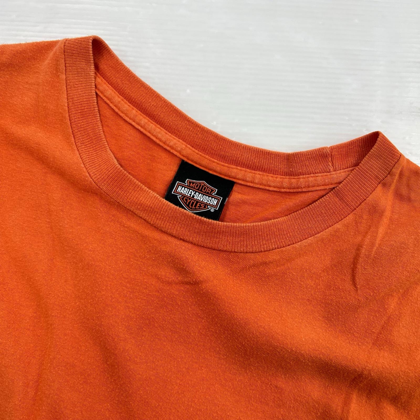 半袖Ｔシャツ 胸ポケ バックプリント オレンジ (2XL) オレンジ