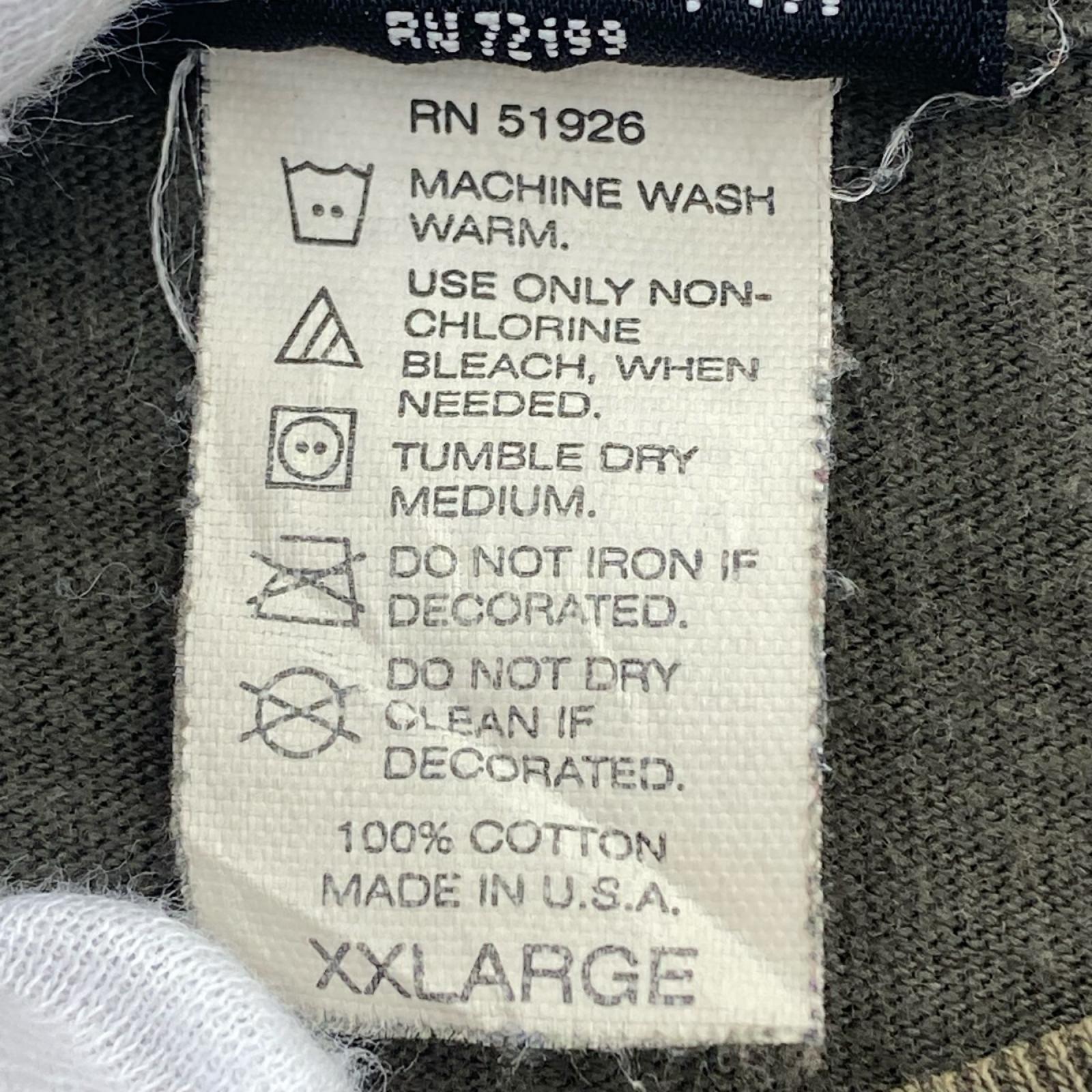 半袖Ｔシャツ バックプリント (2X) カーキ