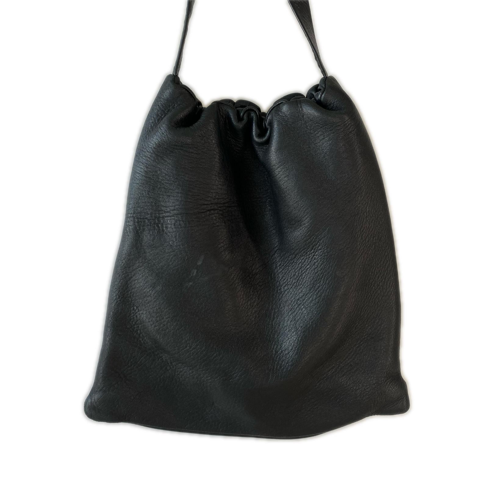 ショルダーバッグ Aeta DEER LEATHER SHOULDER ディアレザーショルダー 黒 ブラック