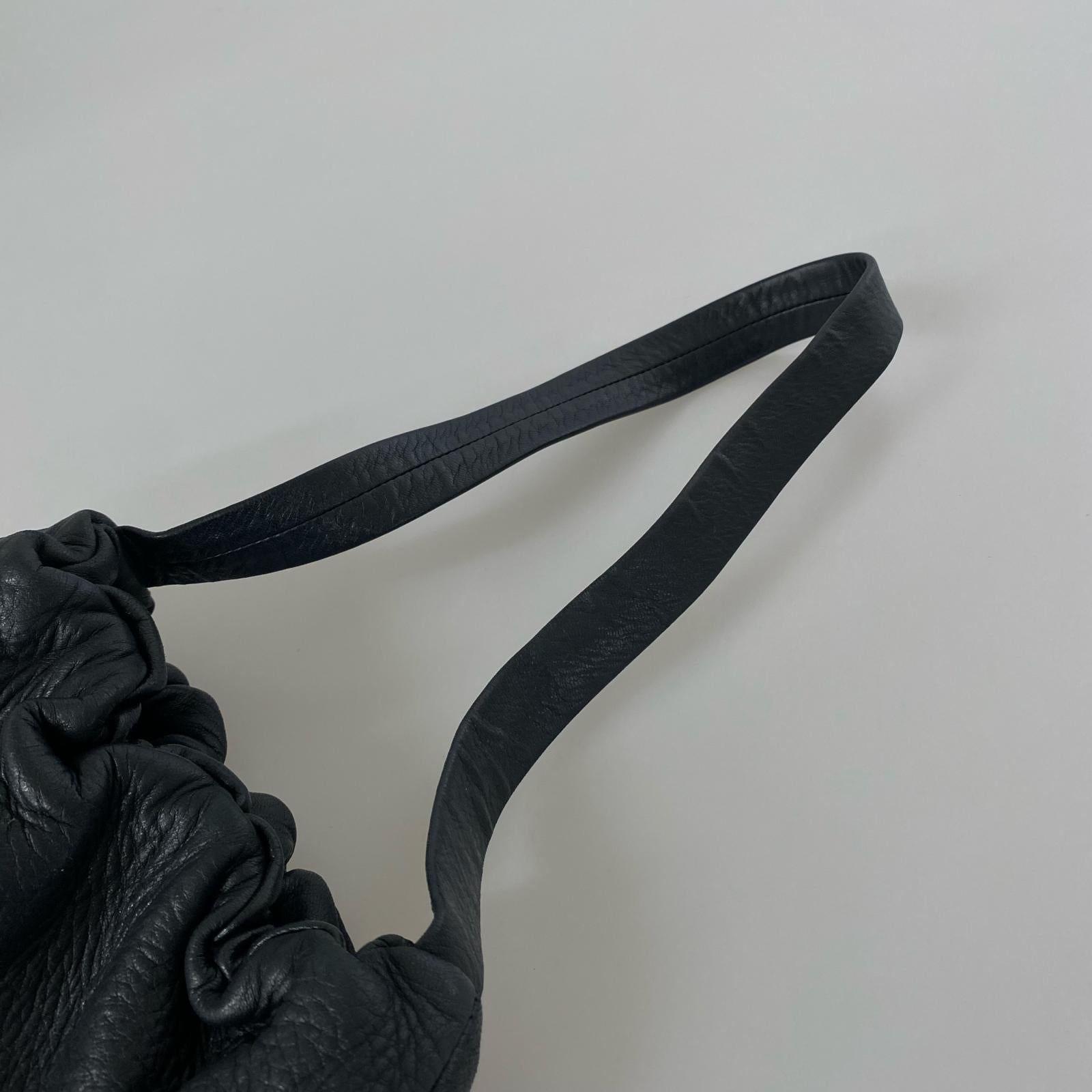 ショルダーバッグ Aeta DEER LEATHER SHOULDER ディアレザーショルダー 黒 ブラック