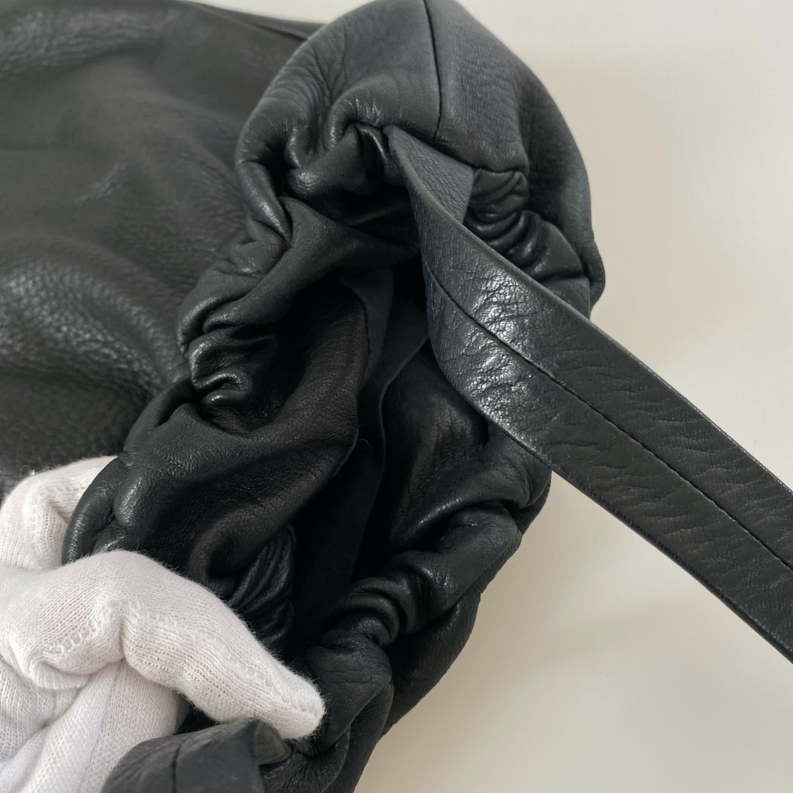 ショルダーバッグ Aeta DEER LEATHER SHOULDER ディアレザーショルダー 黒 ブラック