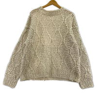 ニット UNUSED Gourd Pattern Hand-Knitted Crewneck Sweater 白 (2) 2 ホワイト