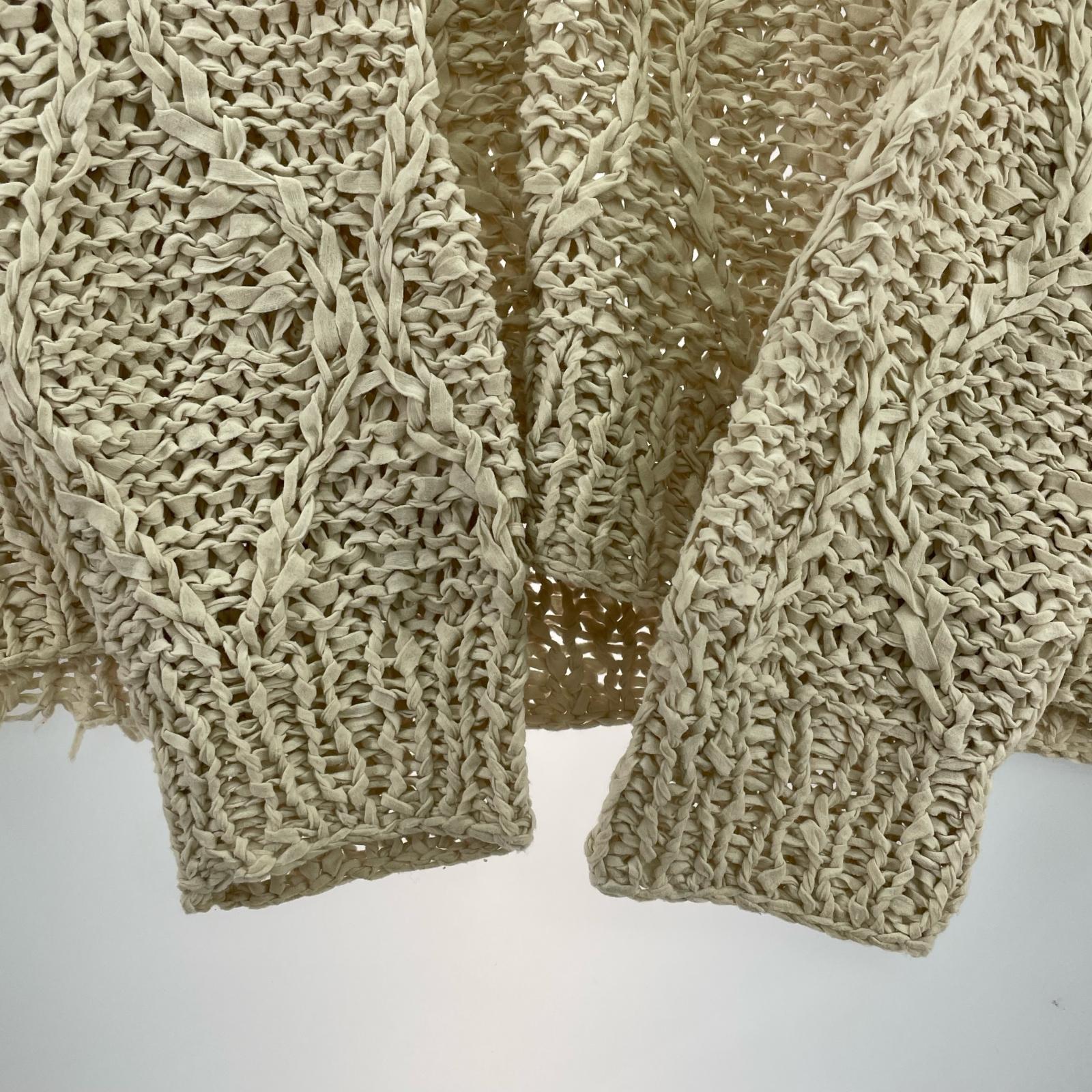 ニット UNUSED Gourd Pattern Hand-Knitted Crewneck Sweater 白 (2) 2 ホワイト
