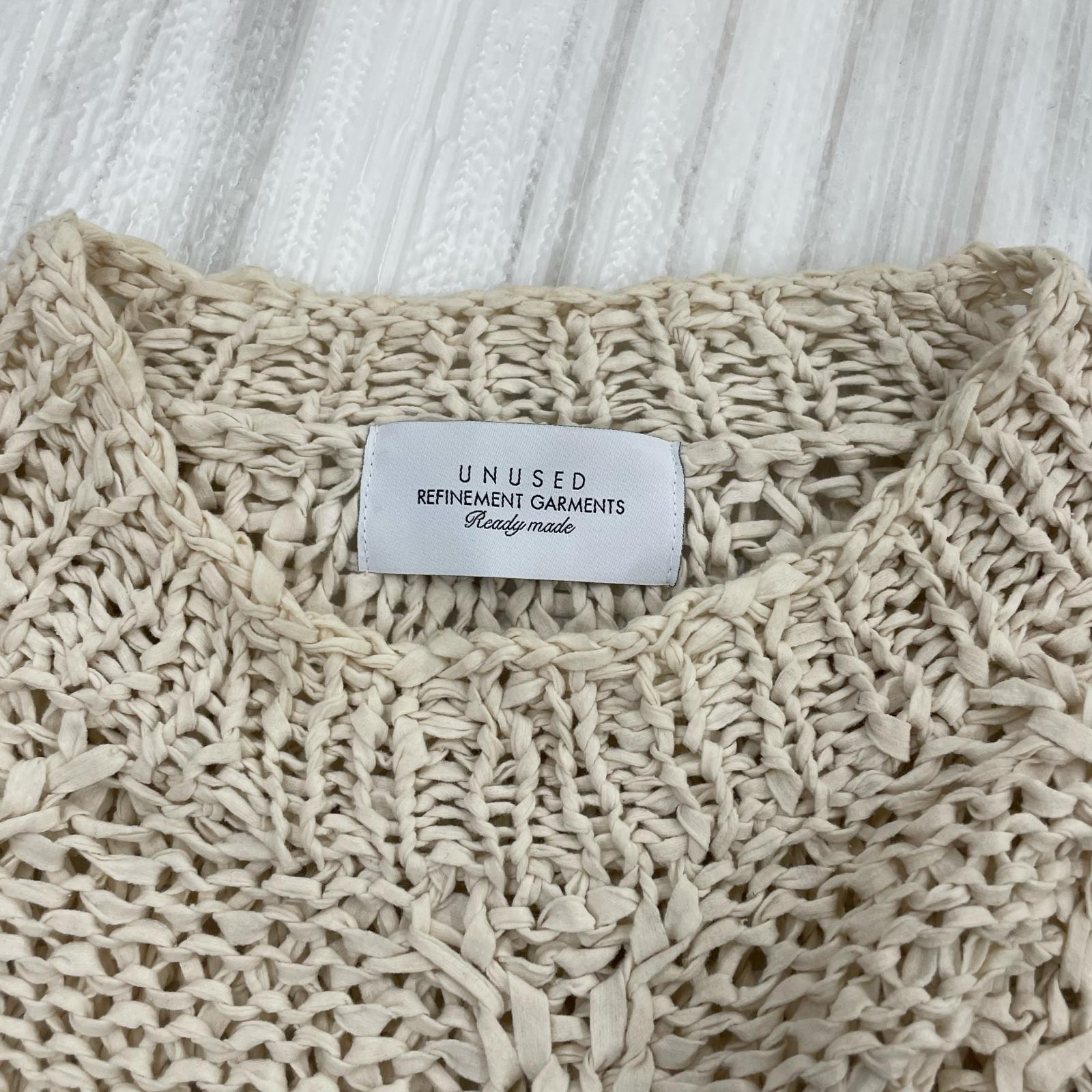 ニット UNUSED Gourd Pattern Hand-Knitted Crewneck Sweater 白 (2) 2 ホワイト