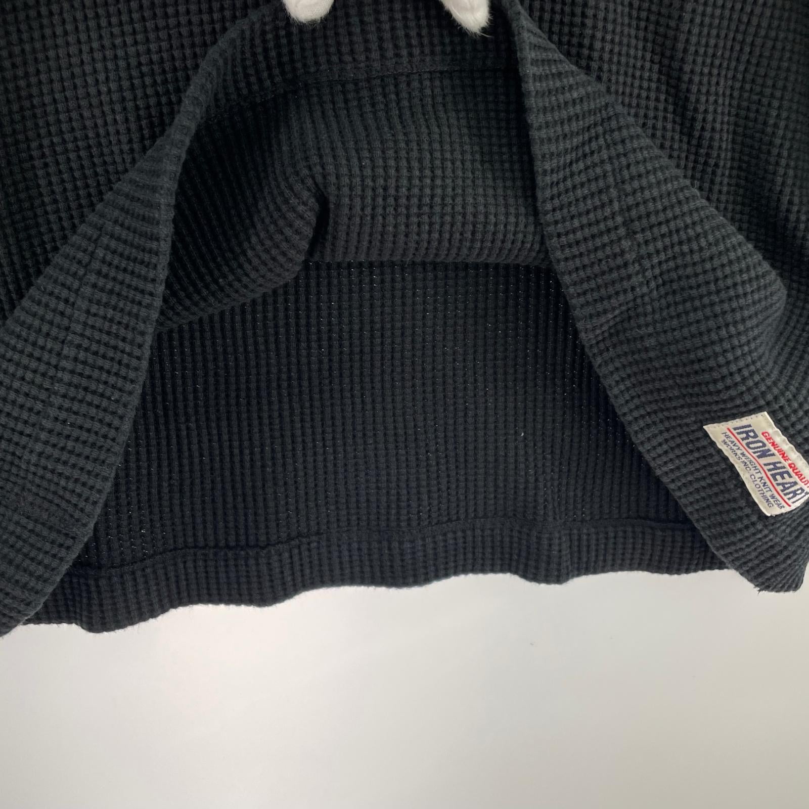 長袖Ｔシャツ IRON HEART LSサーマル 黒 (XL) ブラック