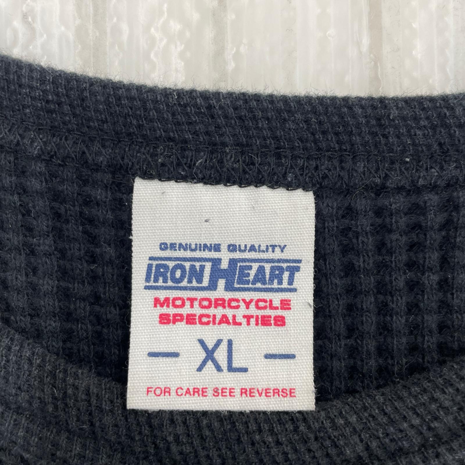 長袖Ｔシャツ IRON HEART LSサーマル 黒 (XL) ブラック
