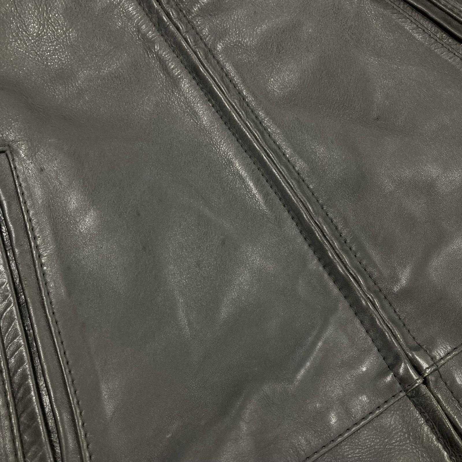 レザージャケット Aero Leather レザースポーツジャケット 34 ブラック