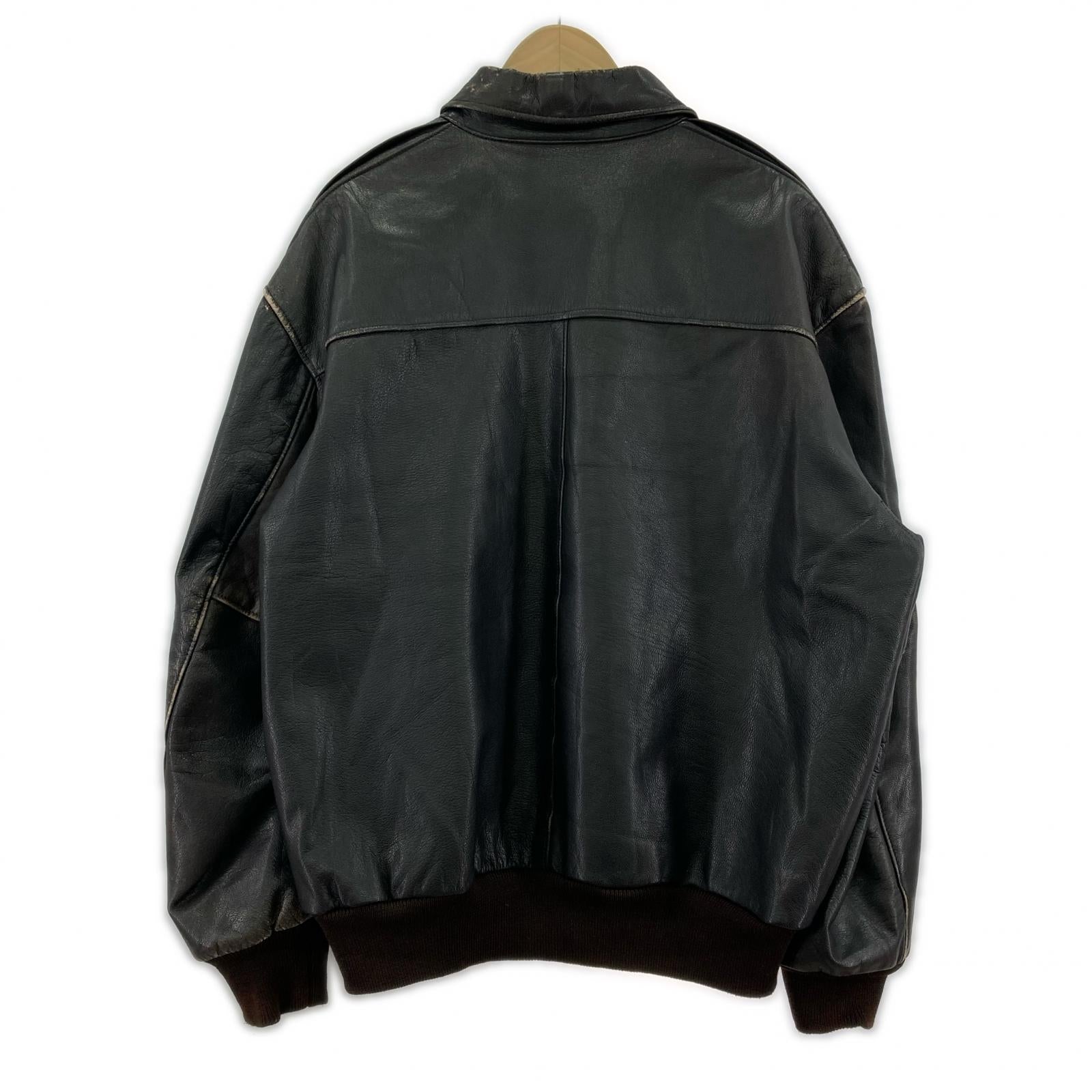 レザージャケット L.L.Bean 80s~ USA製 A-2 レザージャケット 48 茶 ブラウン