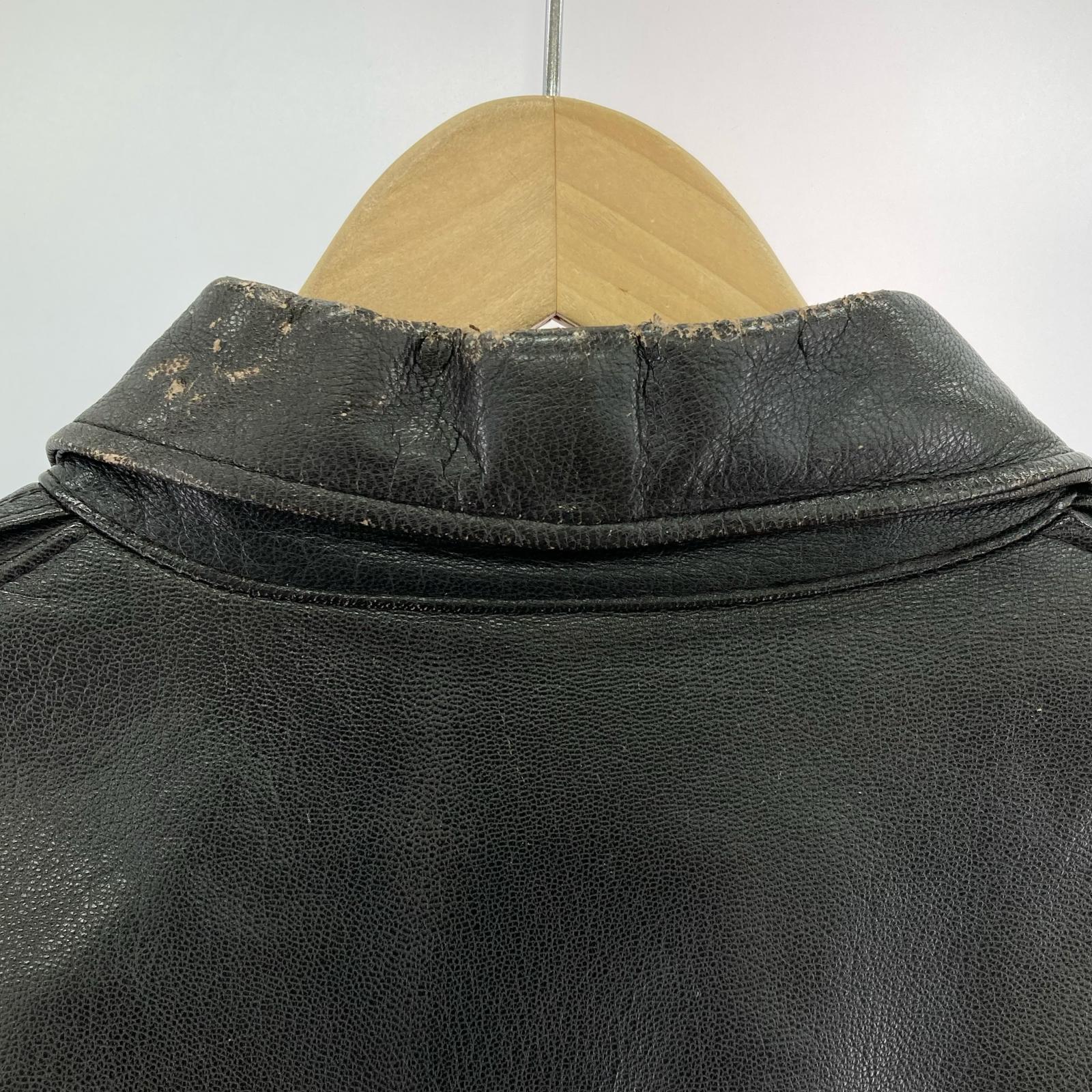 レザージャケット L.L.Bean 80s~ USA製 A-2 レザージャケット 48 茶 ブラウン