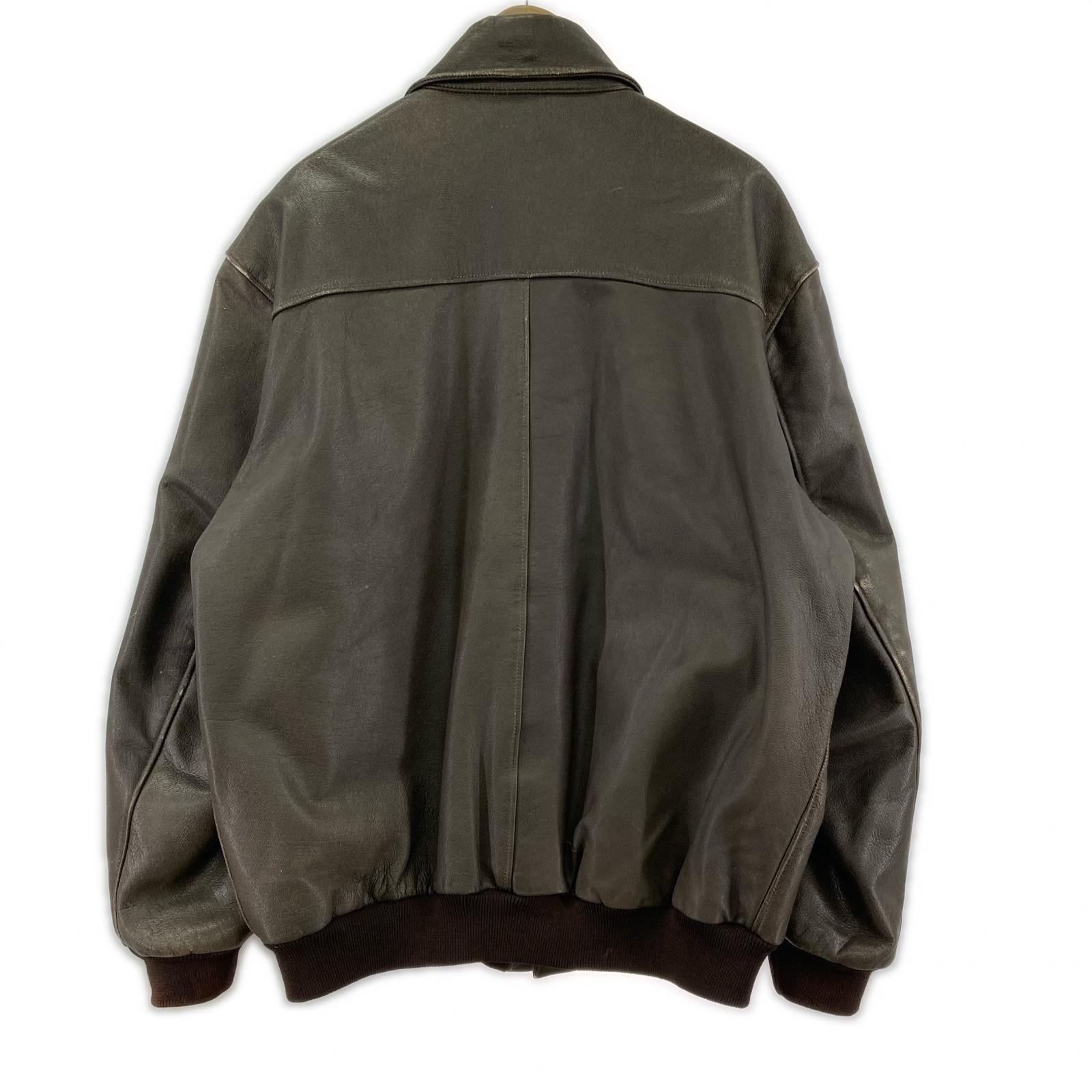 レザージャケット L.L.Bean 80s~ USA製 A-2 レザージャケット XL-TALL 茶 ブラウン