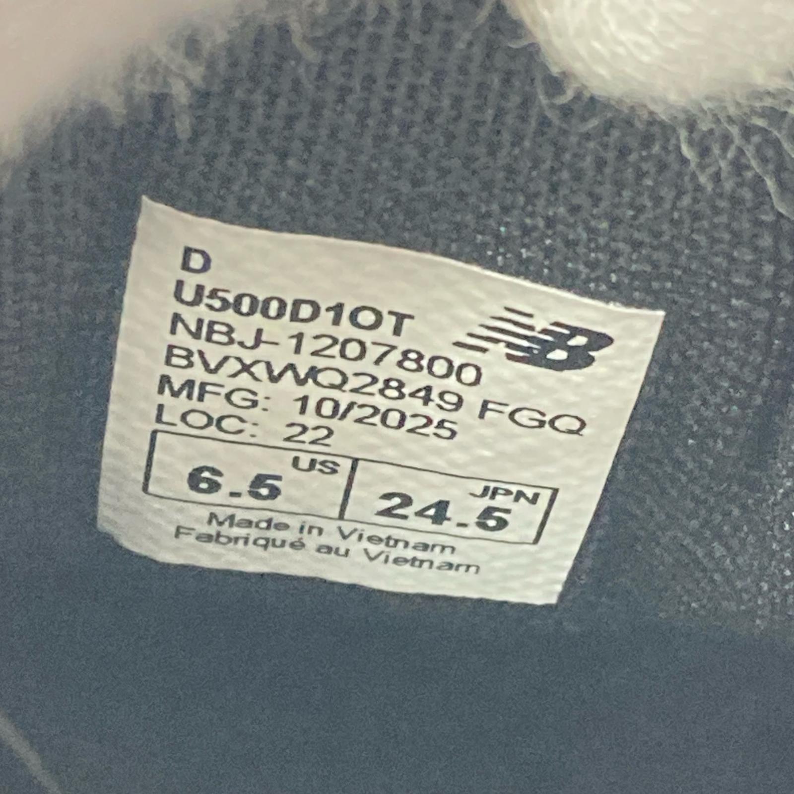スニーカー NEW BALANCE U500D1OT 24.5CM 24.5cm (US6 1/2 UK6 EU39) ブラック